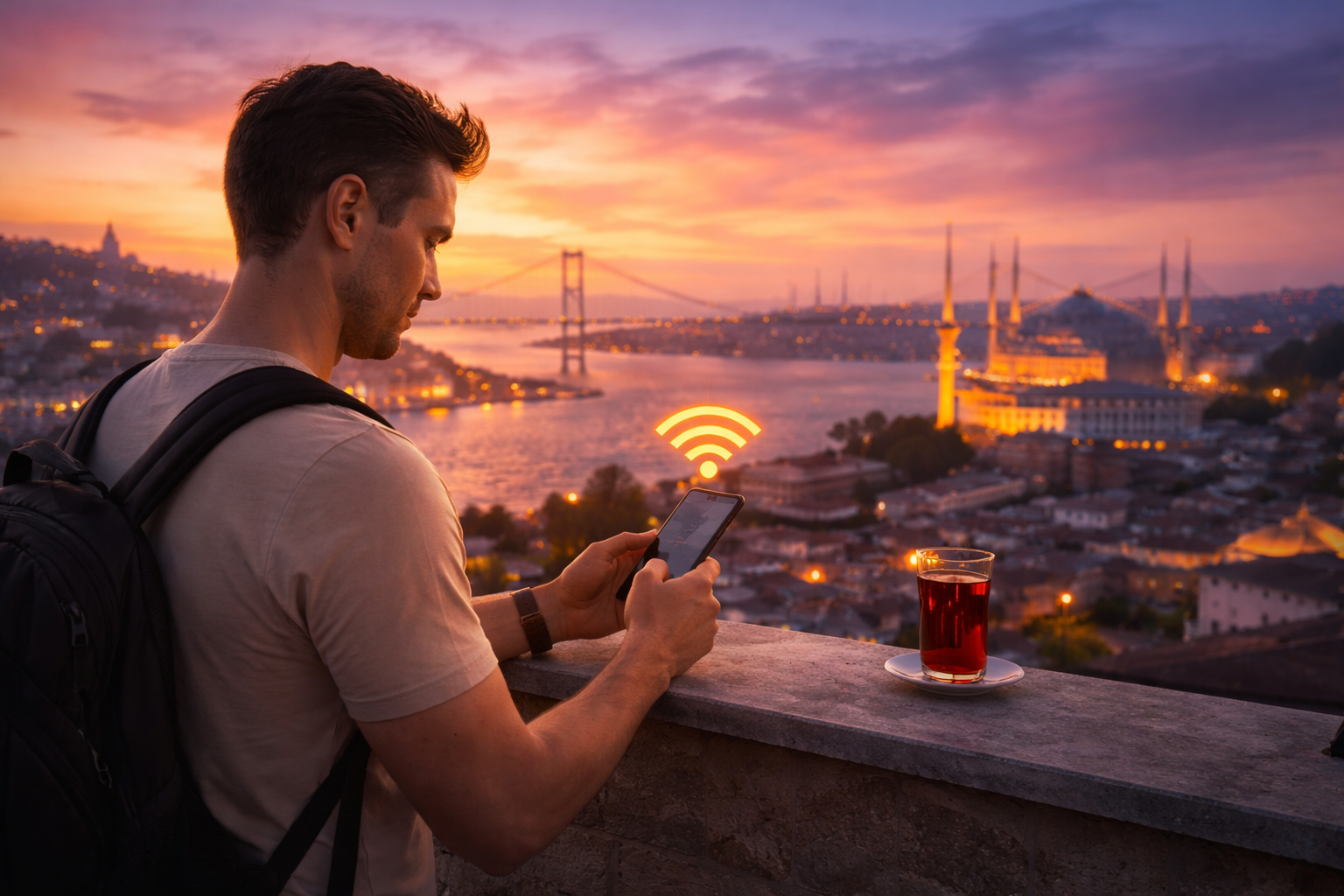 turkish tea with connected data