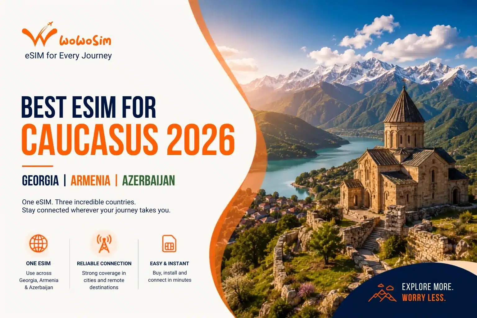 best eSIM for Caucasus 2026 Georgia Armenia Azerbaijan travel